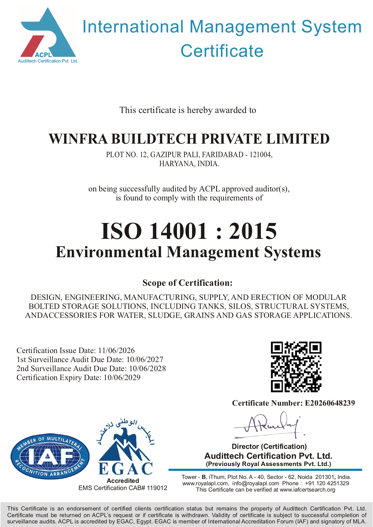 ISO Certificate